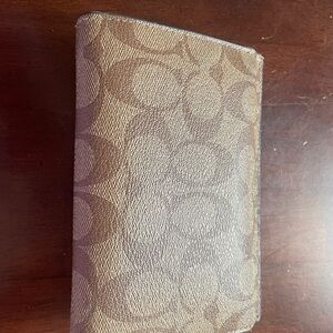 Coach Brown Patterned Wallet